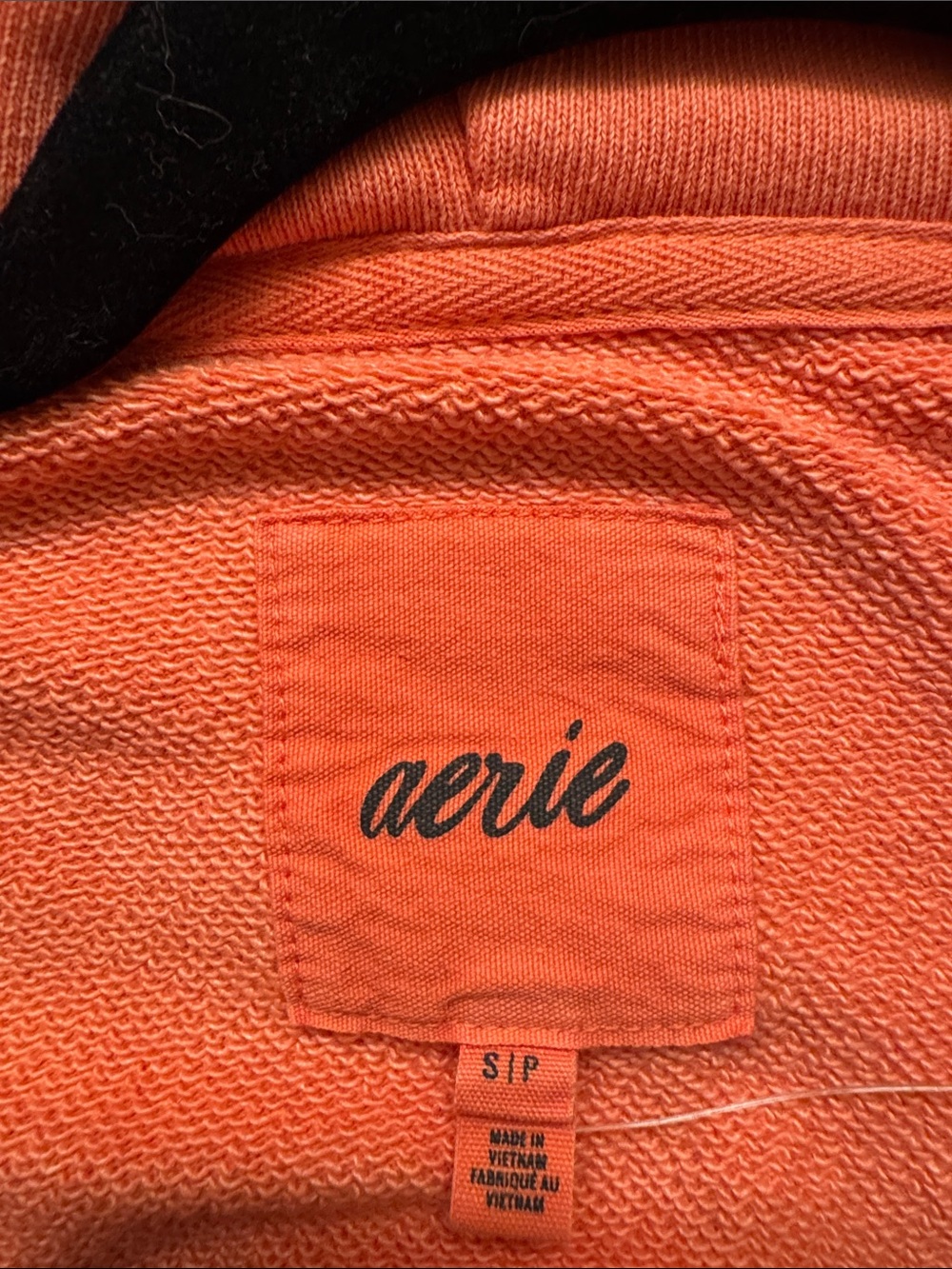 aerie Coral Zip-Up Hooded Sweatshirt - Picture 5 of 7